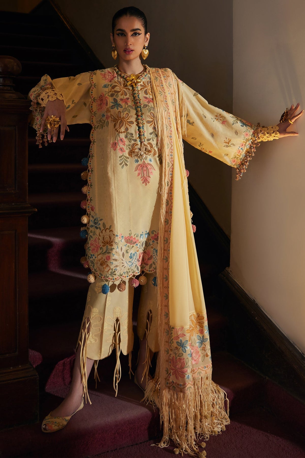 Elan Unstitched 3 Piece Luxury Lawn Collection'2025-07-A-Zahara