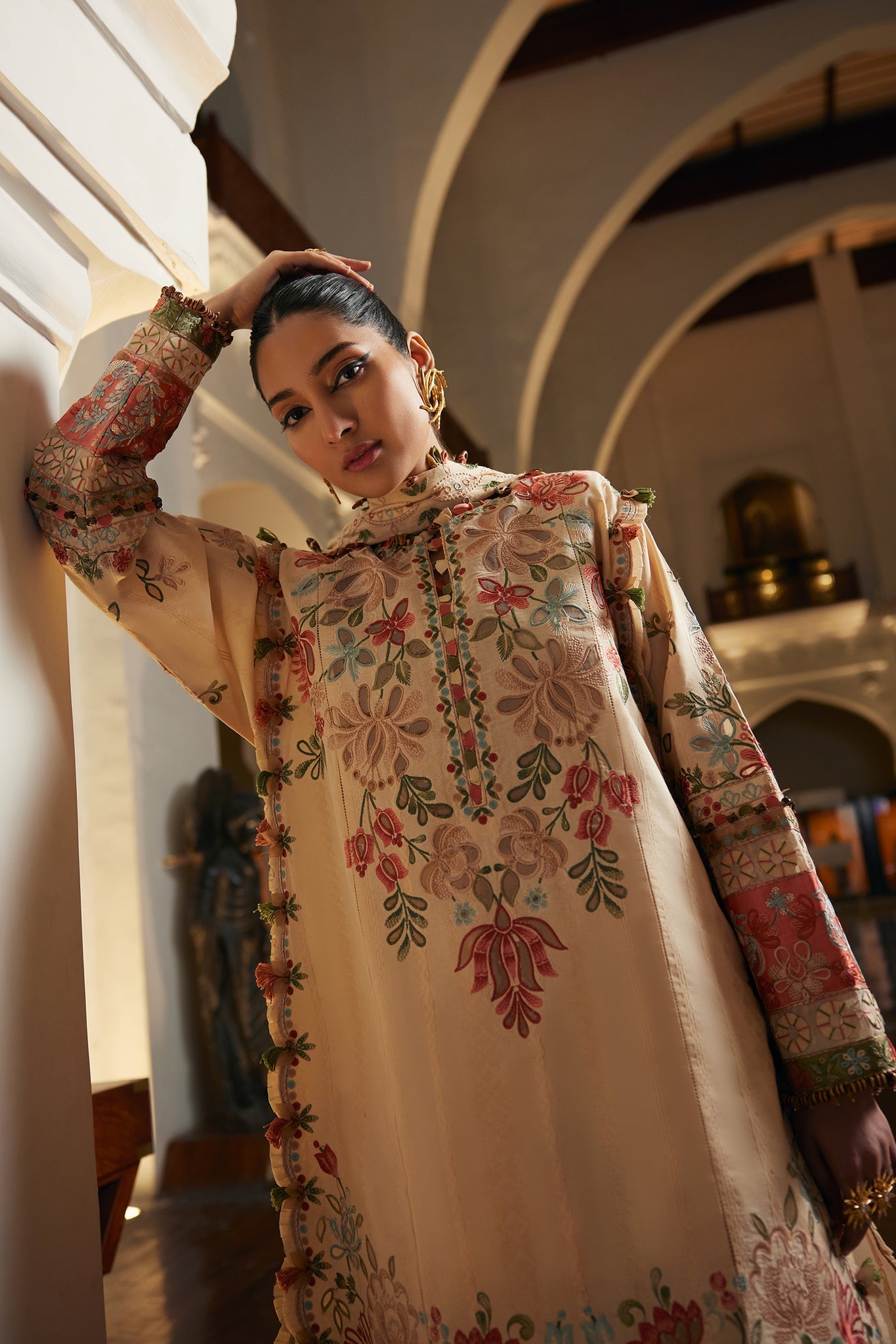 Elan Unstitched 3 Piece Luxury Lawn Collection'2025-07-B-Zahara