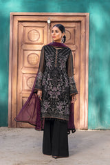 Kuch Khas By Flossie Unstitched 3 Piece Formals Collection'2025-Coal Black