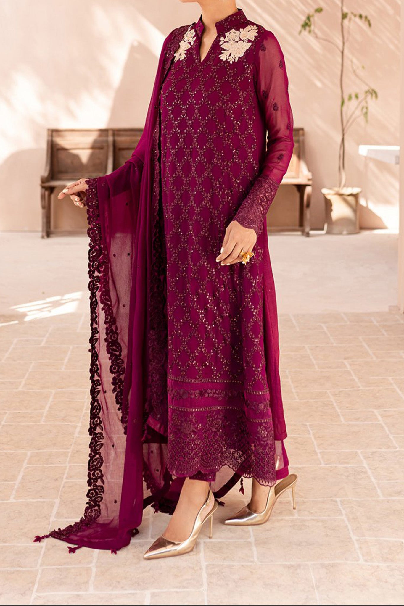 Ensembles By Azure Unstitched 3 Piece Festive Formals Eid Edit Collection'2024-07-Orchid Obsession