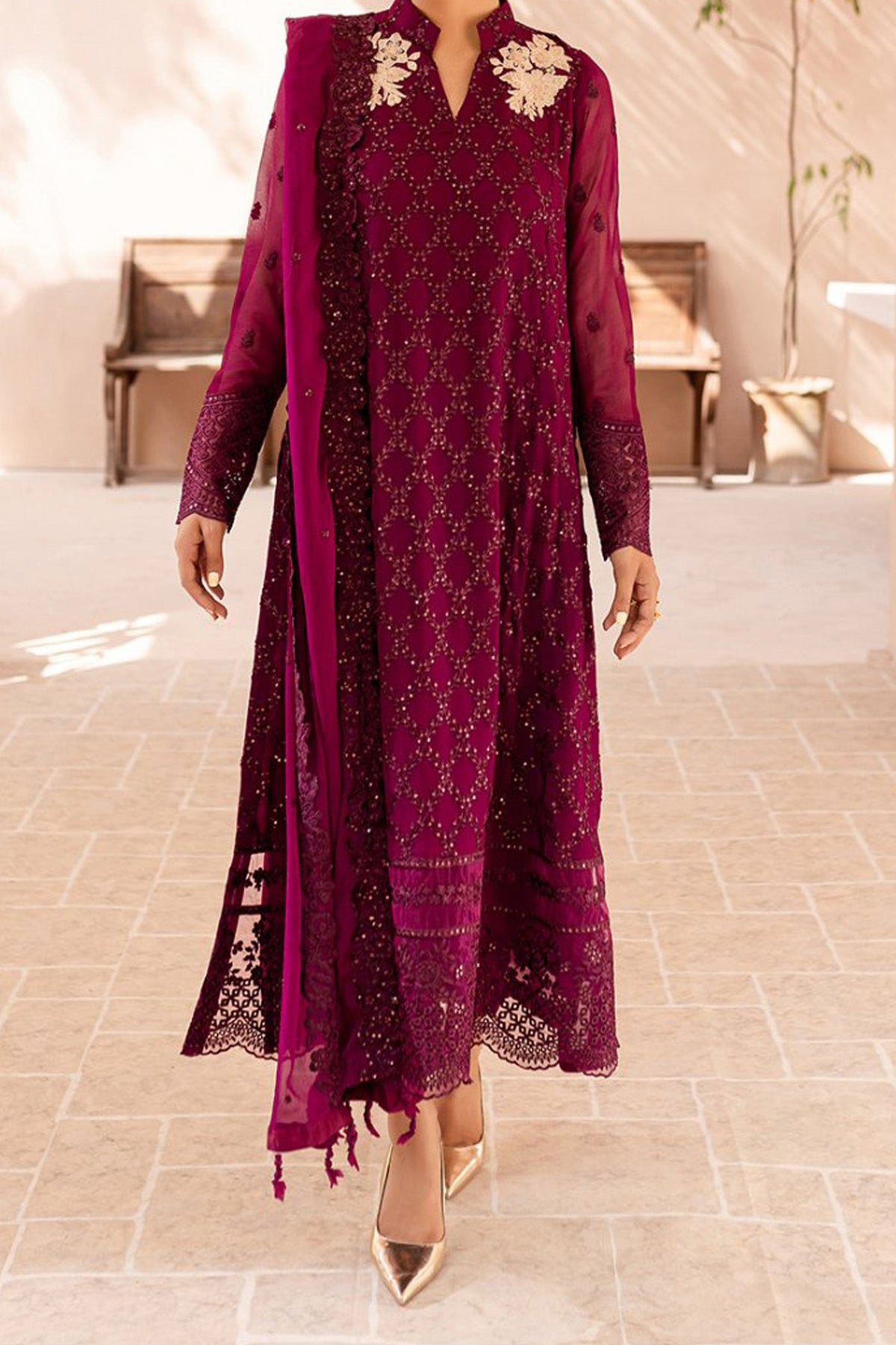 Ensembles By Azure Unstitched 3 Piece Festive Formals Eid Edit Collection'2024-07-Orchid Obsession
