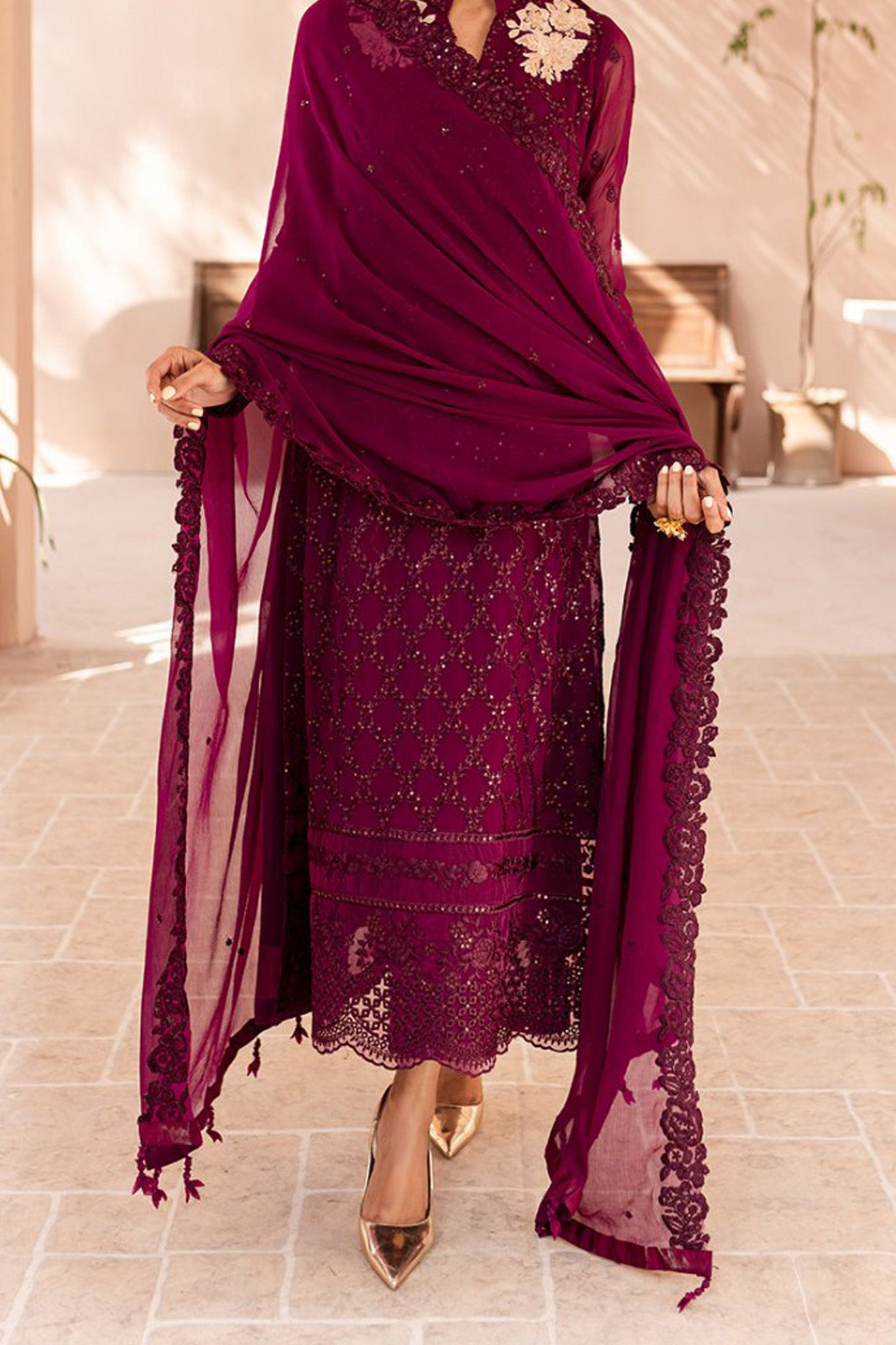 Ensembles By Azure Unstitched 3 Piece Festive Formals Eid Edit Collection'2024-07-Orchid Obsession