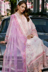 Noor by Saadia Asad Unstitched 3 Piece Eid Handwork Schiffli Laserkari Collection'2023-D-07
