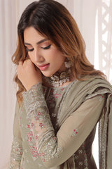 Myra By Soghat Stitched 3 Piece Luxury Emb Chiffon Collection'2025-Myra-07-Olive