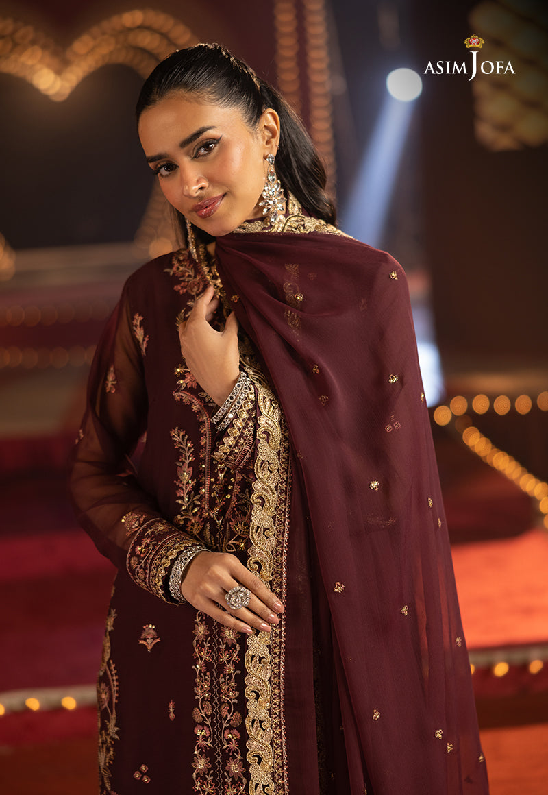 Asim Jofa Luxury Festive Drop 3 Ajllf-04 Embroidered Chiffon 3 Pcs