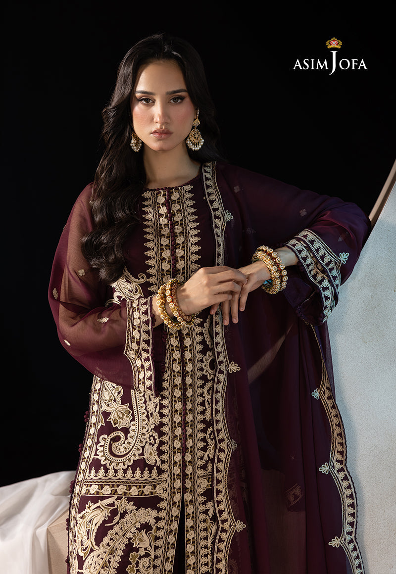 Asim Jofa Luxury Festive Drop 3 Ajllf-19 Embroidered Chiffon 3 Pcs