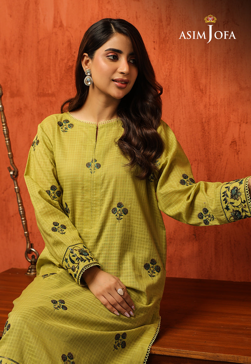 Asim Jofa Tara Sitara Ajtm-07 - 2 Pcs Embroidered Self Jacquard 2 Pcs