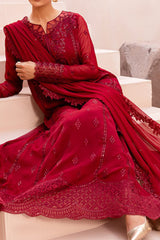 Ensembles By Azure Unstitched 3 Piece Festive Formals Eid Edit Collection'2024-08-Crimson Glow