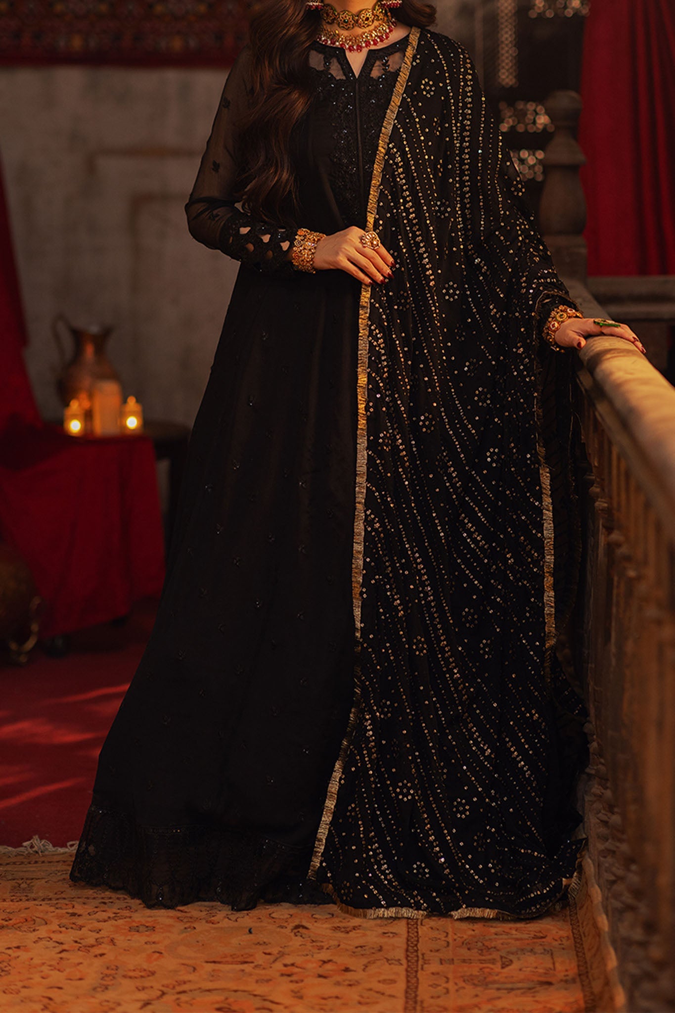 Azure Unstitched 3 Piece Luxe Festive Formals Eid Collection'2024-08-Noir Majesty