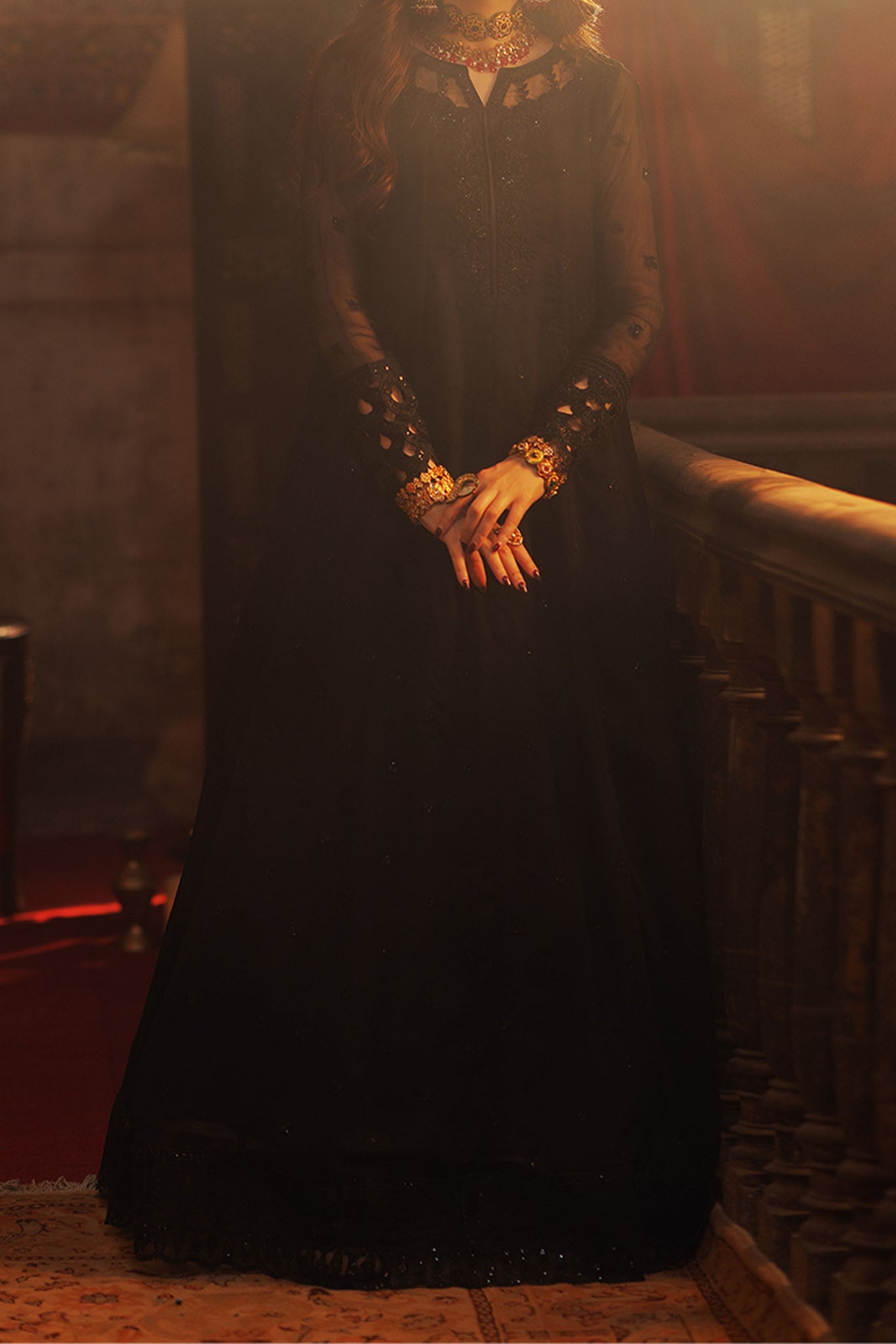 Azure Unstitched 3 Piece Luxe Festive Formals Eid Collection'2024-08-Noir Majesty