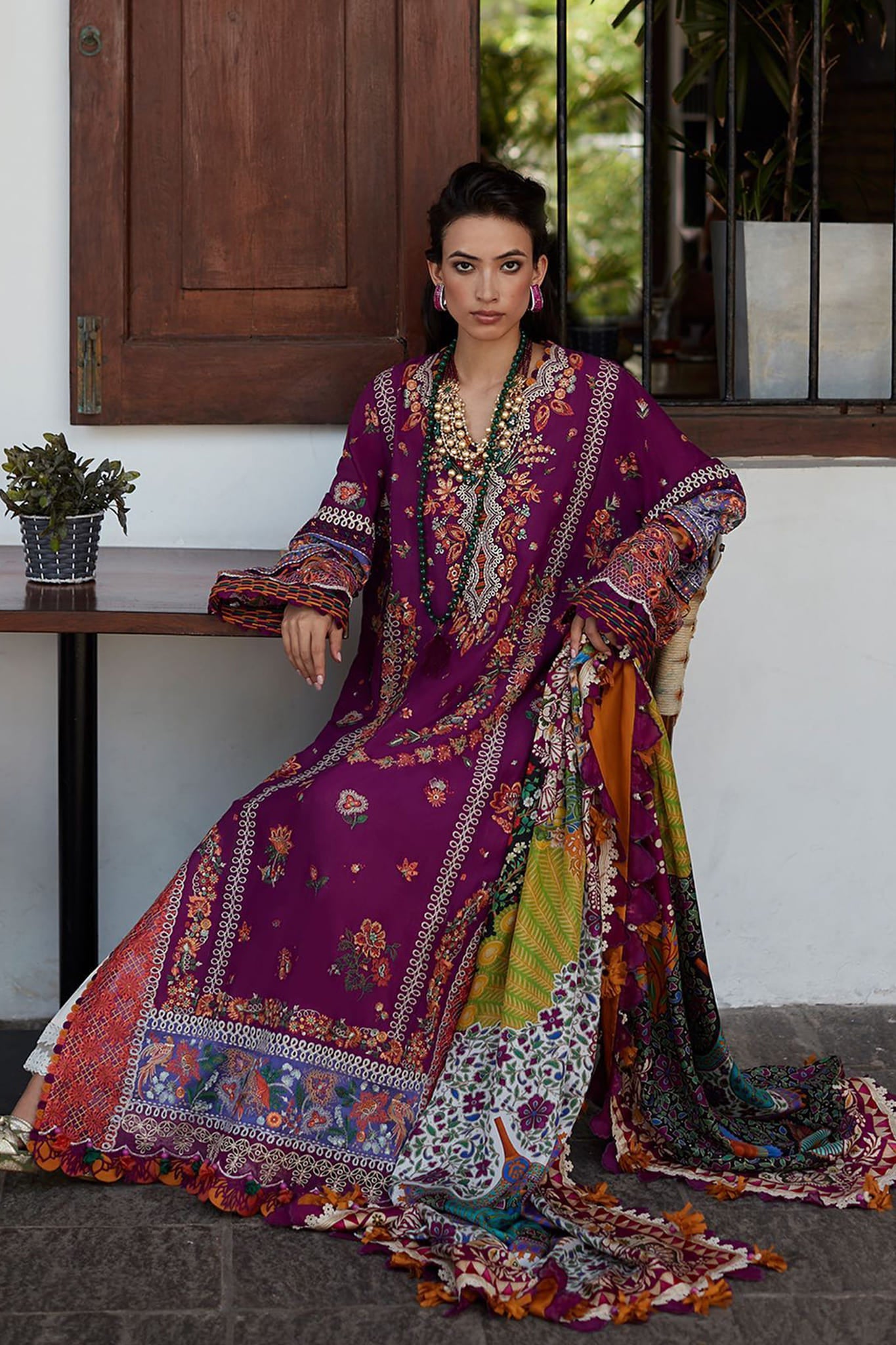 Elan Unstitched 3 Piece Luxury Lawn Collection'2023-EL23-08-B
