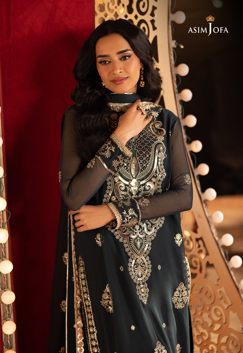 Asim Jofa Luxury Festive Drop 3 Ajllf-08 Embroidered Chiffon 3 Pcs