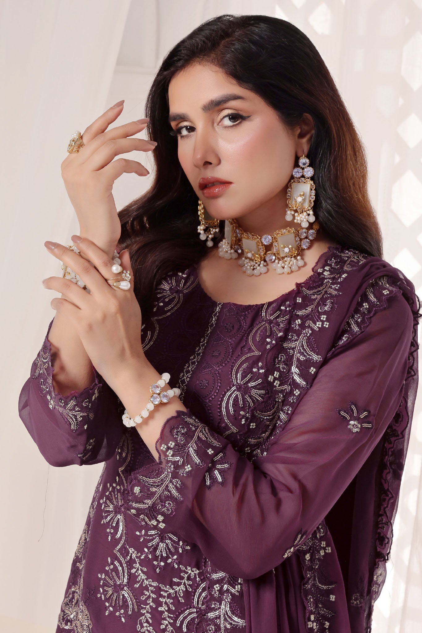Myra By Soghat Stitched 3 Piece Luxury Emb Chiffon Collection'2025-Myra-08-Purple