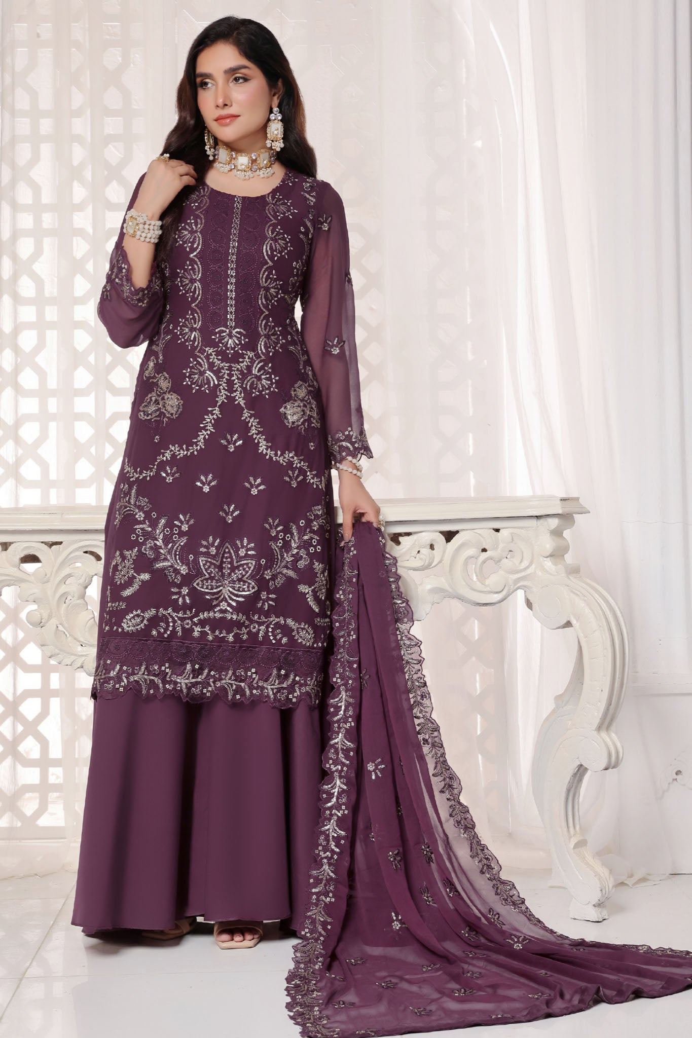 Myra By Soghat Stitched 3 Piece Luxury Emb Chiffon Collection'2025-Myra-08-Purple