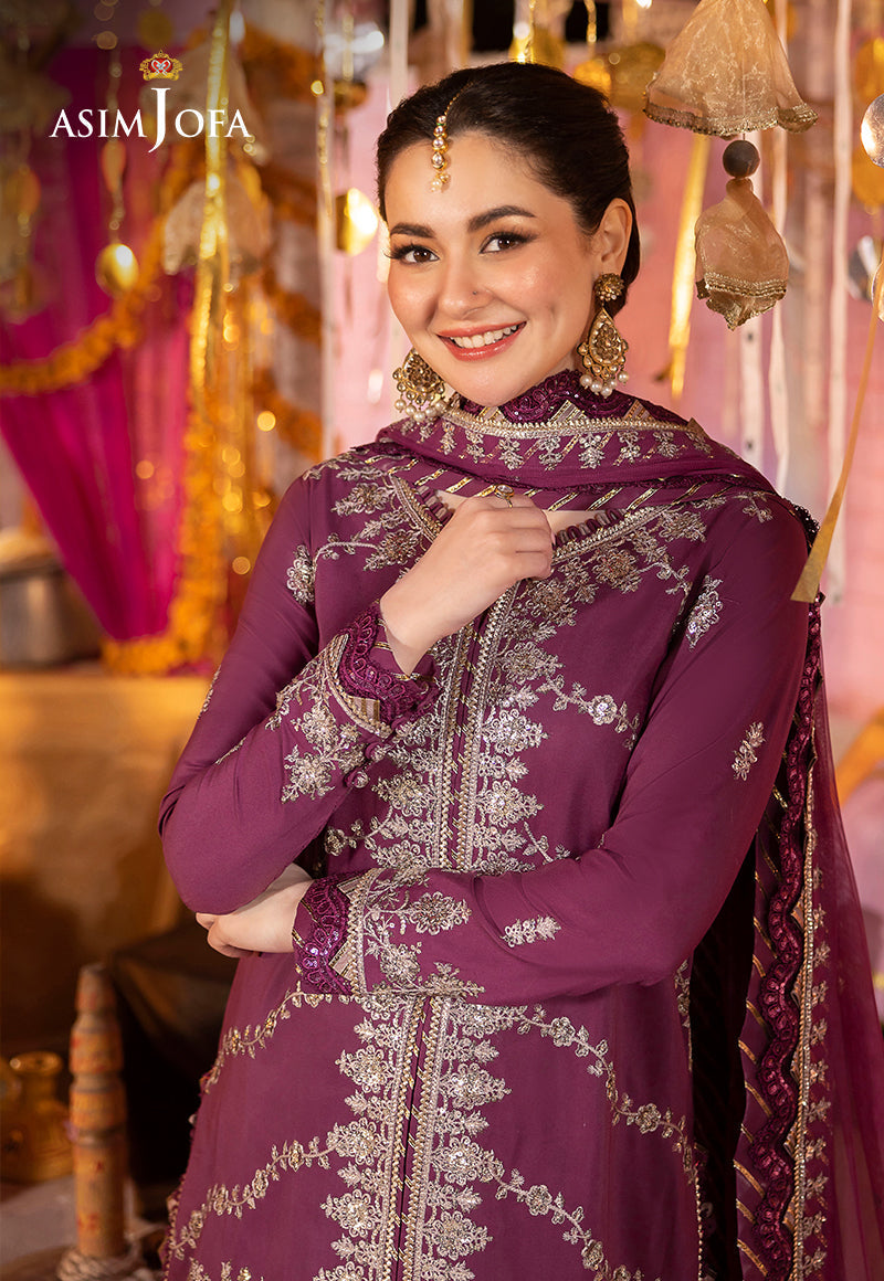Asim Jofa Dastaan Ajda-18 Embroidered Lawn Silk 3 Pcs