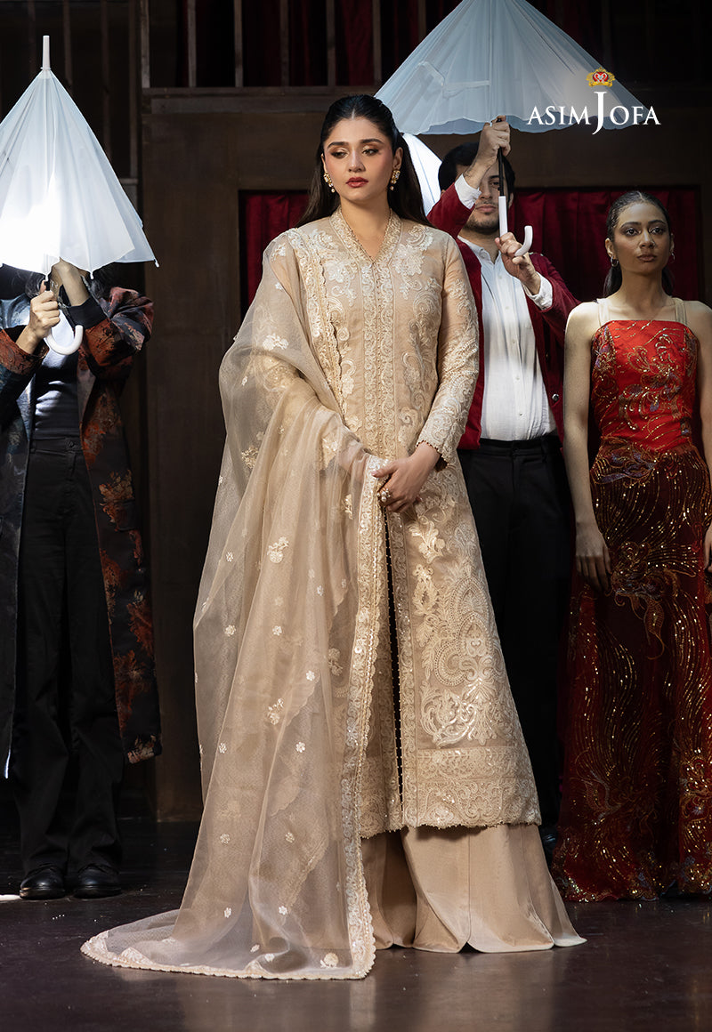 Asim Jofa Luxury Festive Drop 3 Ajllf-20 Embroidered Javeria Net 3 Pcs