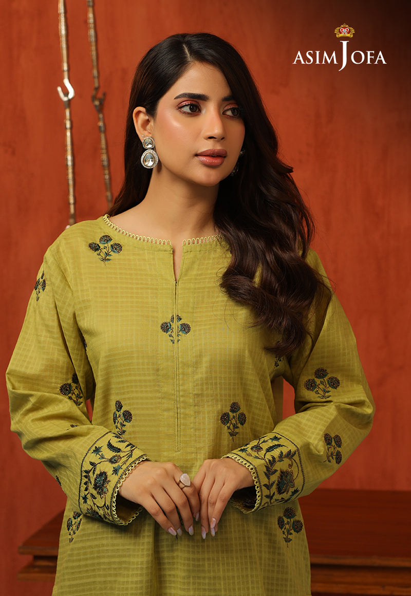 Asim Jofa Tara Sitara Ajtm-07 - 2 Pcs Embroidered Self Jacquard 2 Pcs