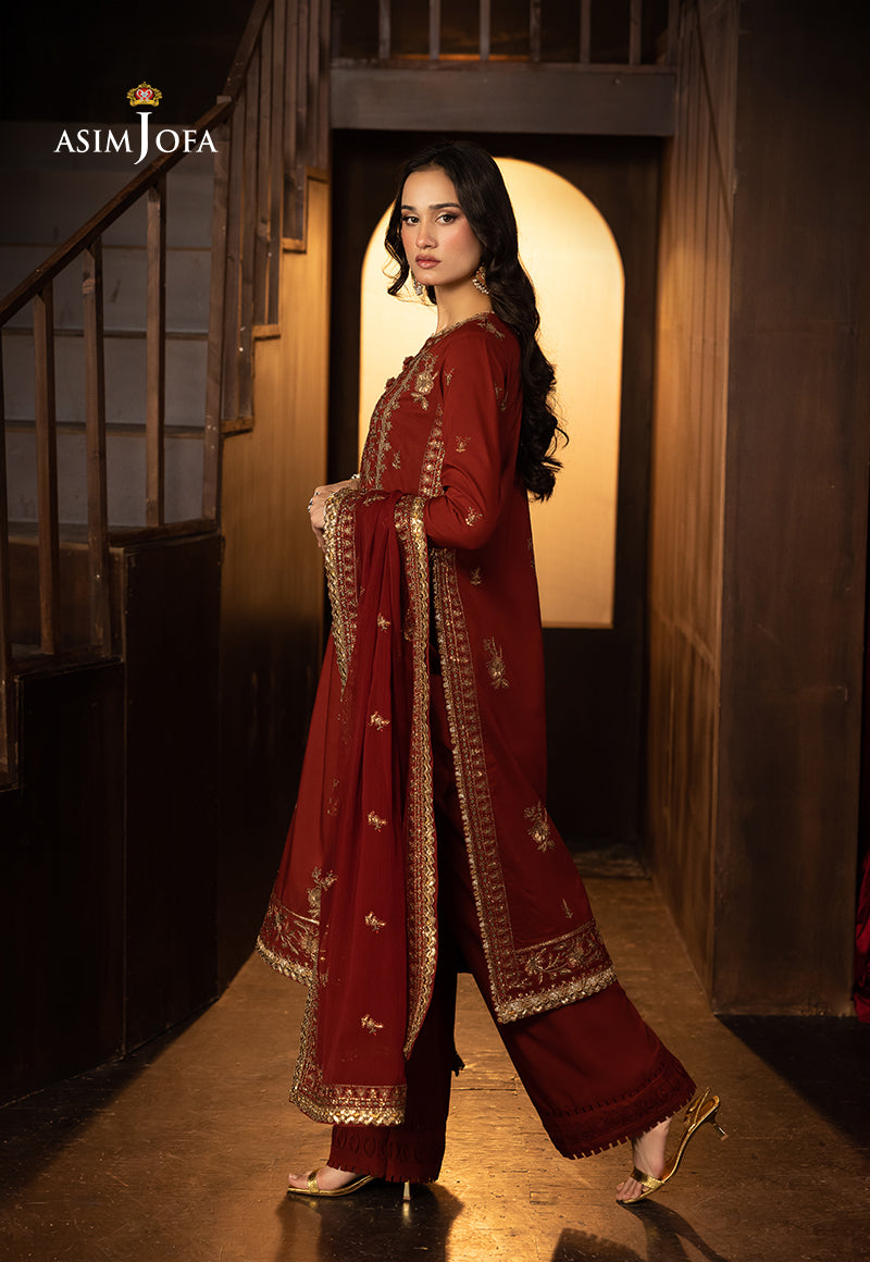 Asim Jofa Luxury Festive Drop 3 Ajllf-18 Embroidered Silk 3 Pcs