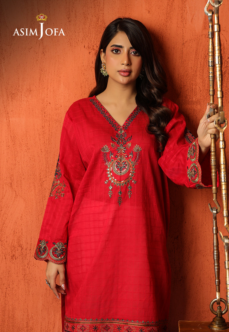 Asim Jofa Tara Sitara Ajtm-14 - Embroidered Self Jacquard 1 Pc