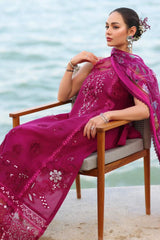 Noor By Saadia Asad Unstitched 3 Piece Eid Luxury Laserkari Collection'2025-09-A
