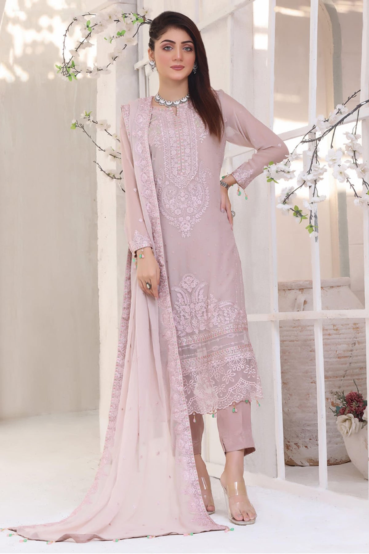 Libaas e Khas by Soghat Unstitched 3 Piece Luxury Chiffon Collection'2022-LK-09