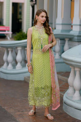 Noor by Saadia Asad Unstitched 3 Piece Eid Handwork Schiffli Laserkari Collection'2023-D-09