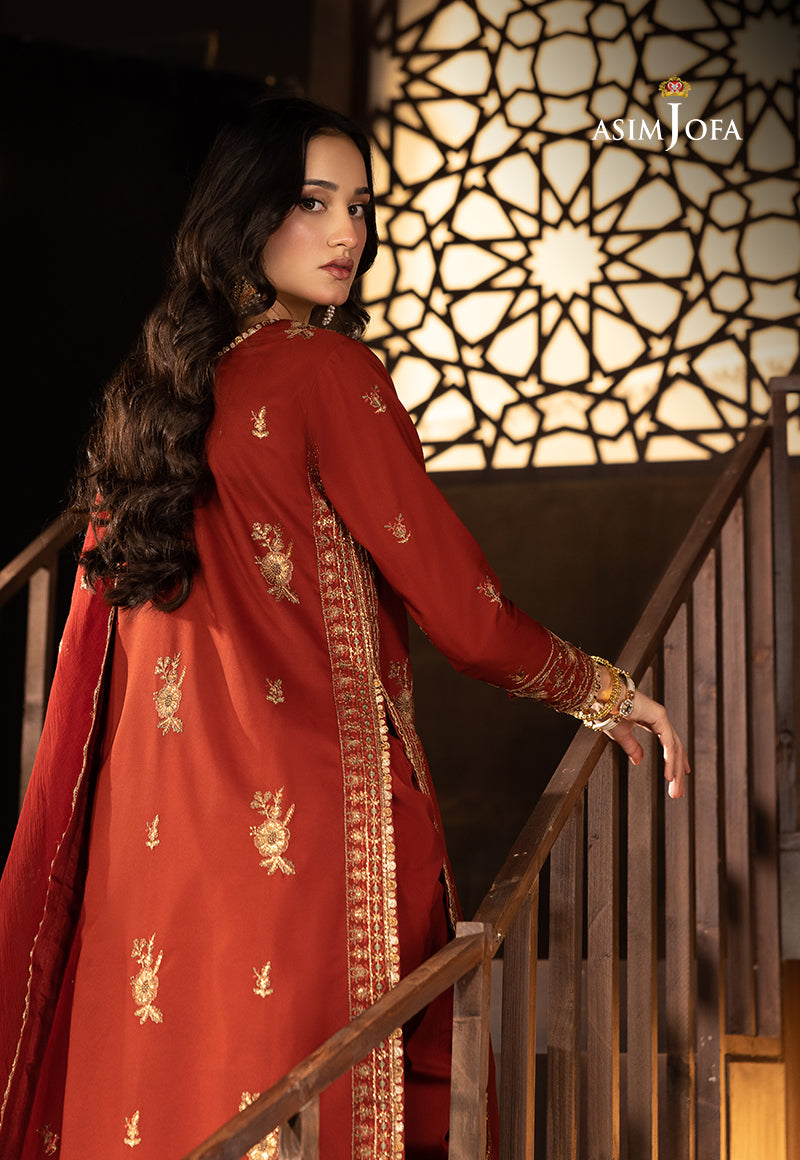 Asim Jofa Luxury Festive Drop 3 Ajllf-18 Embroidered Silk 3 Pcs