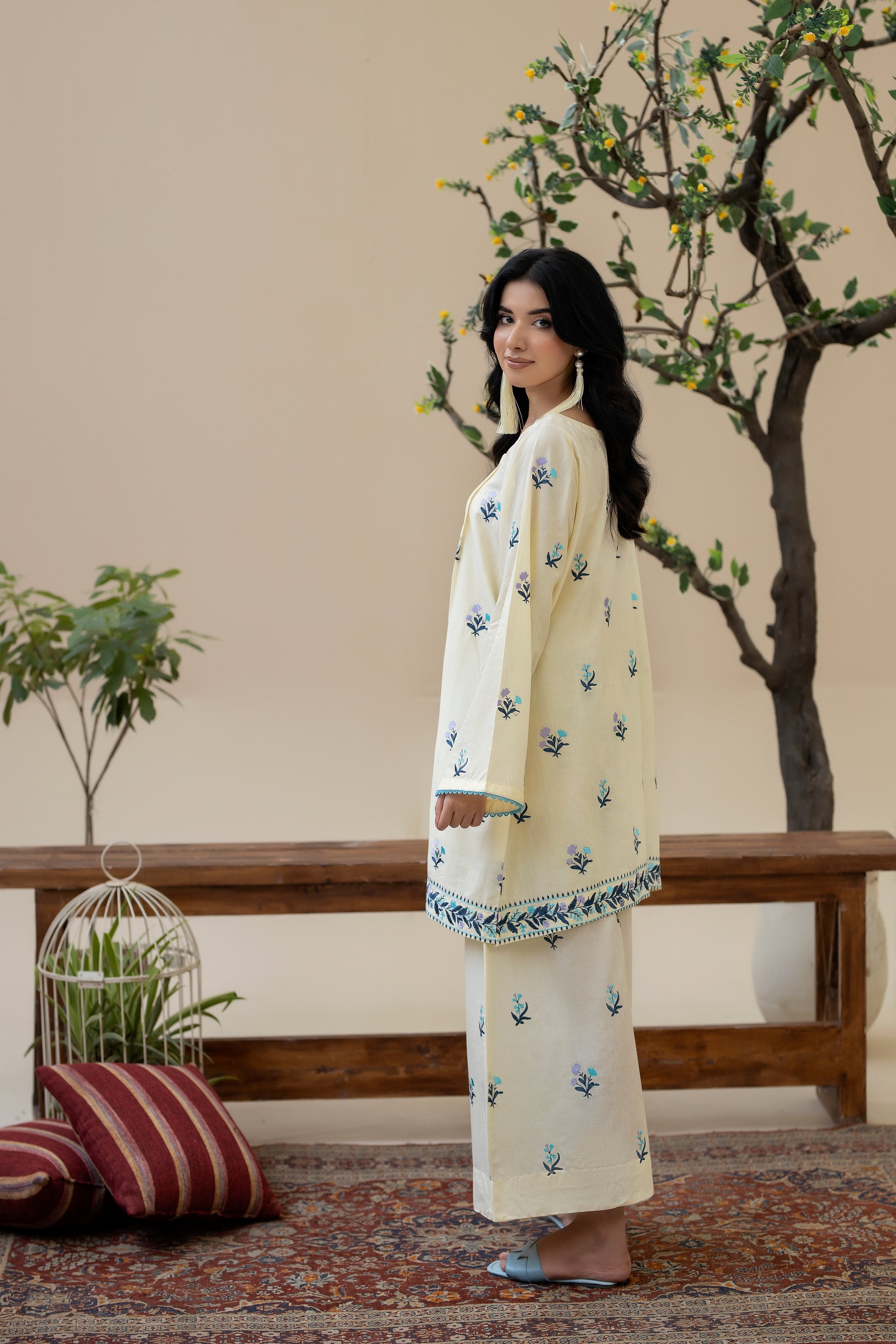 Zoya Zafar Stitched 2 Piece Cotton Collection'2025-Indigo Mirage