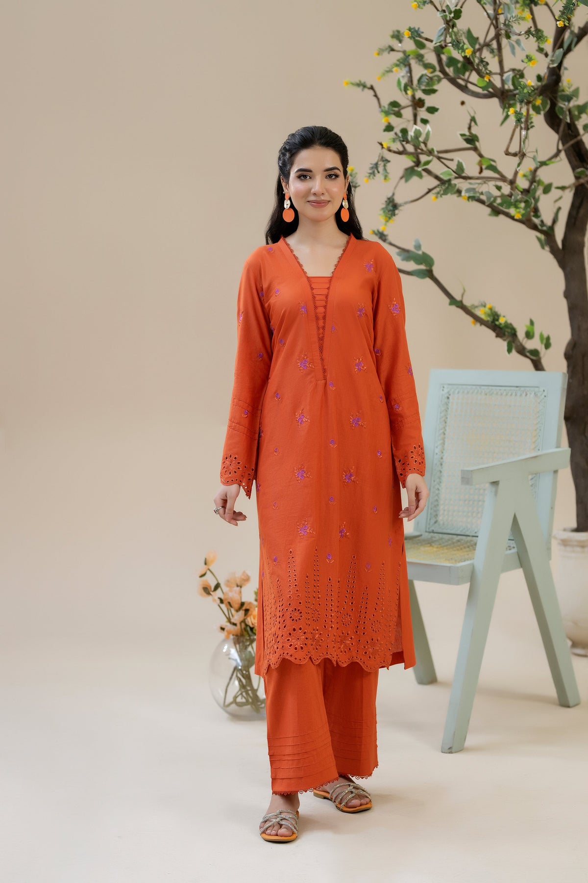 Zoya Zafar Stitched 2 Piece Cotton Collection'2025-Rang-e-Riwayat