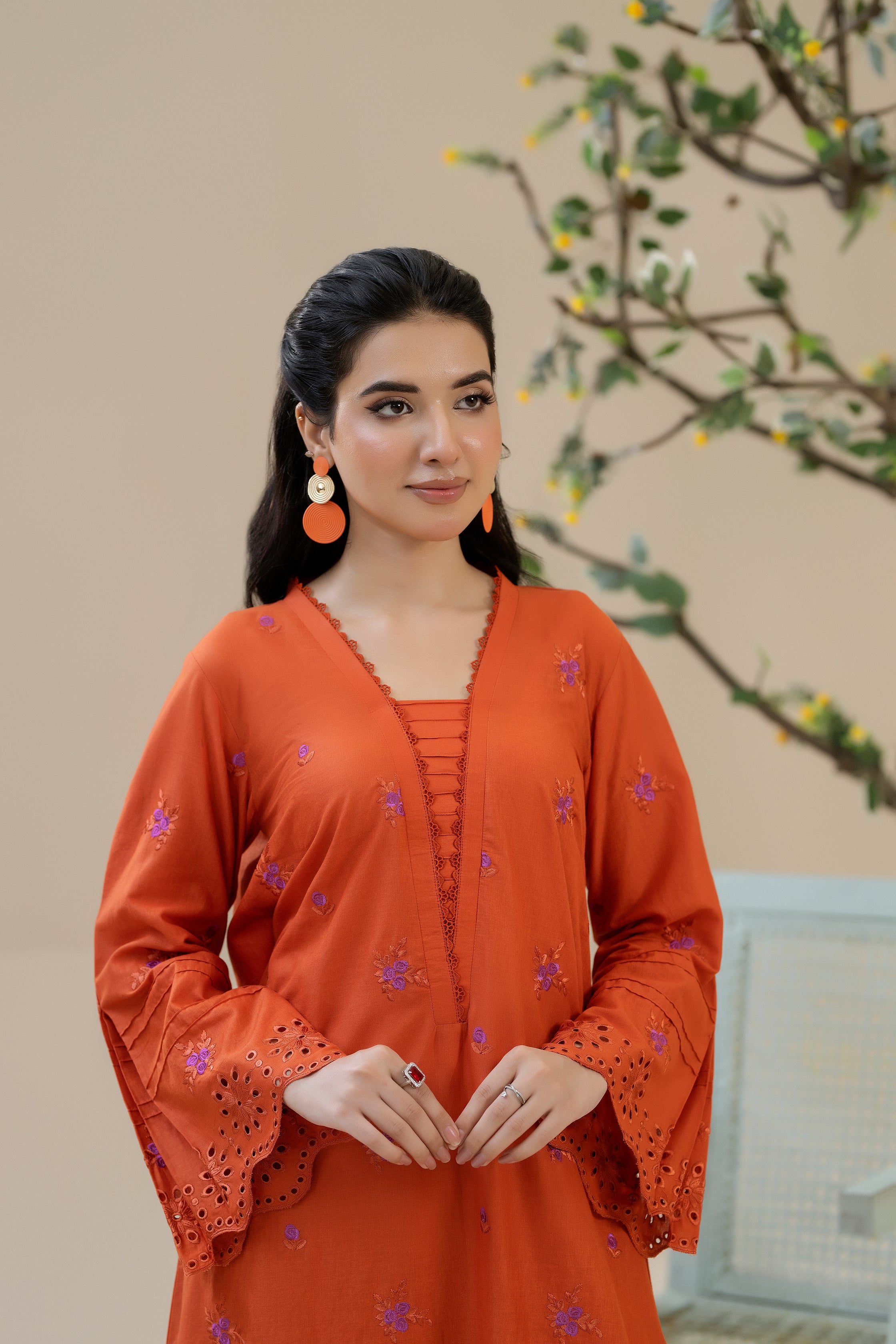 Zoya Zafar Stitched 2 Piece Cotton Collection'2025-Rang-e-Riwayat