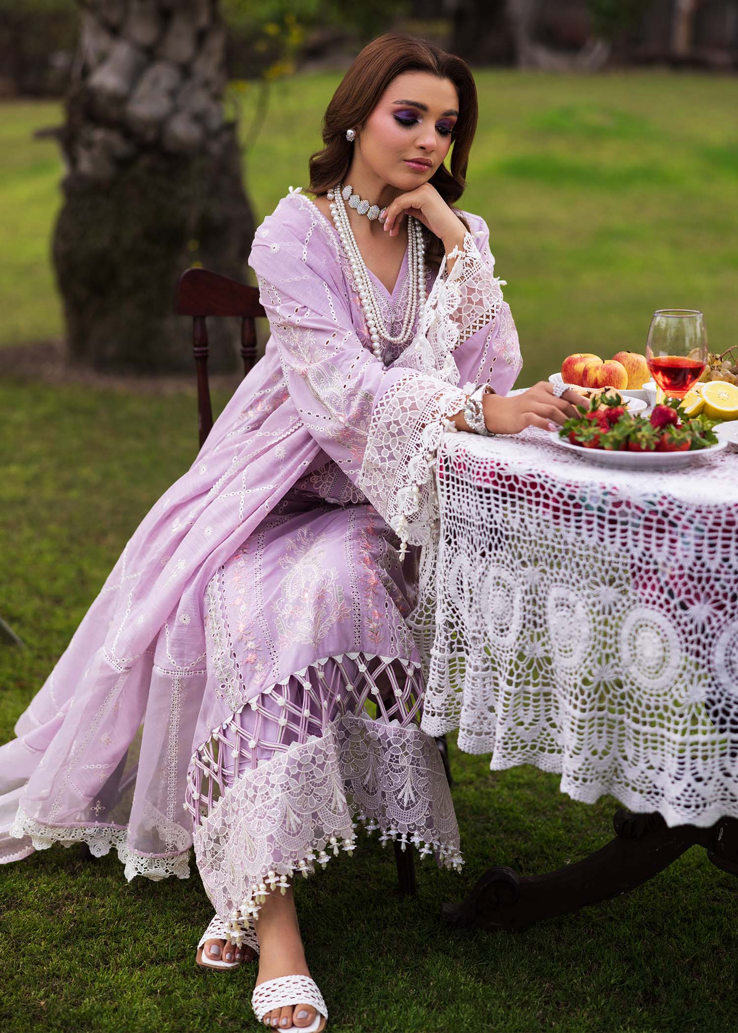 Bloom & Beyond - Paras By Pasha Unstitched 3 Piece Lawn Collection'2025-Orchid Bloom