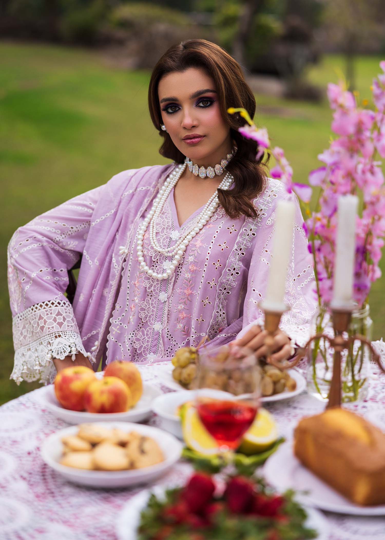 Bloom & Beyond - Paras By Pasha Unstitched 3 Piece Lawn Collection'2025-Orchid Bloom