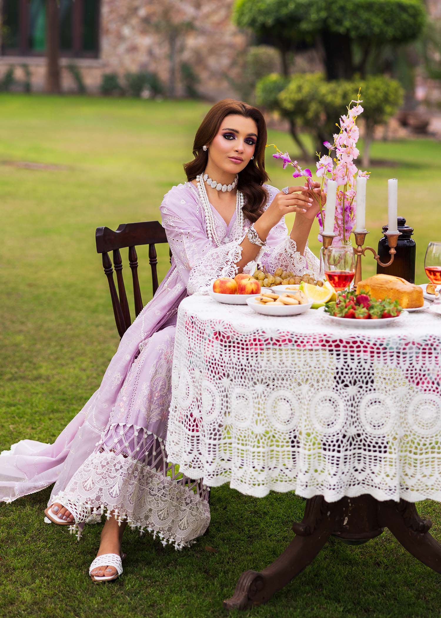 Bloom & Beyond - Paras By Pasha Unstitched 3 Piece Lawn Collection'2025-Orchid Bloom