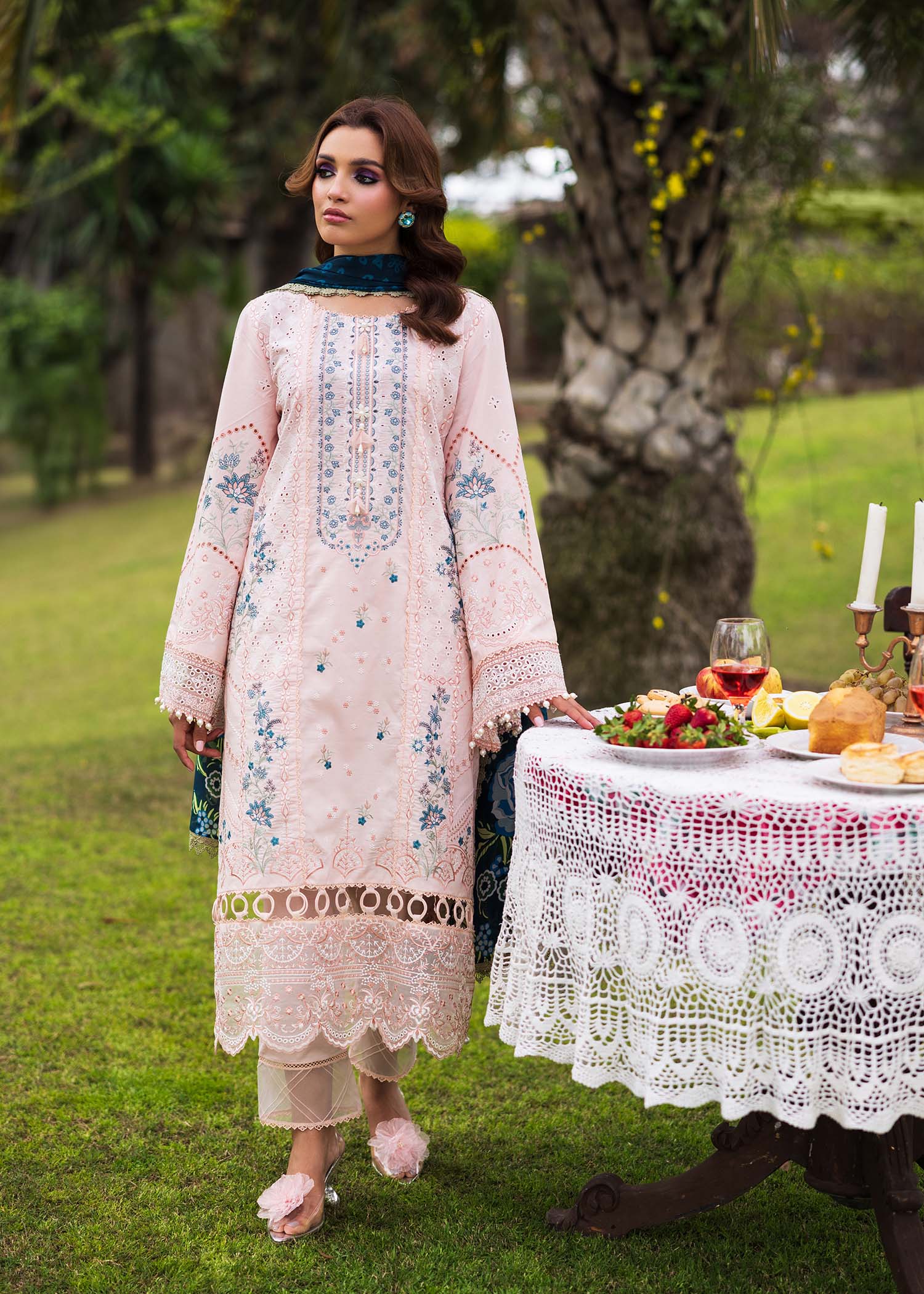 Bloom & Beyond - Paras By Pasha Unstitched 3 Piece Lawn Collection'2025-Coral Bloom