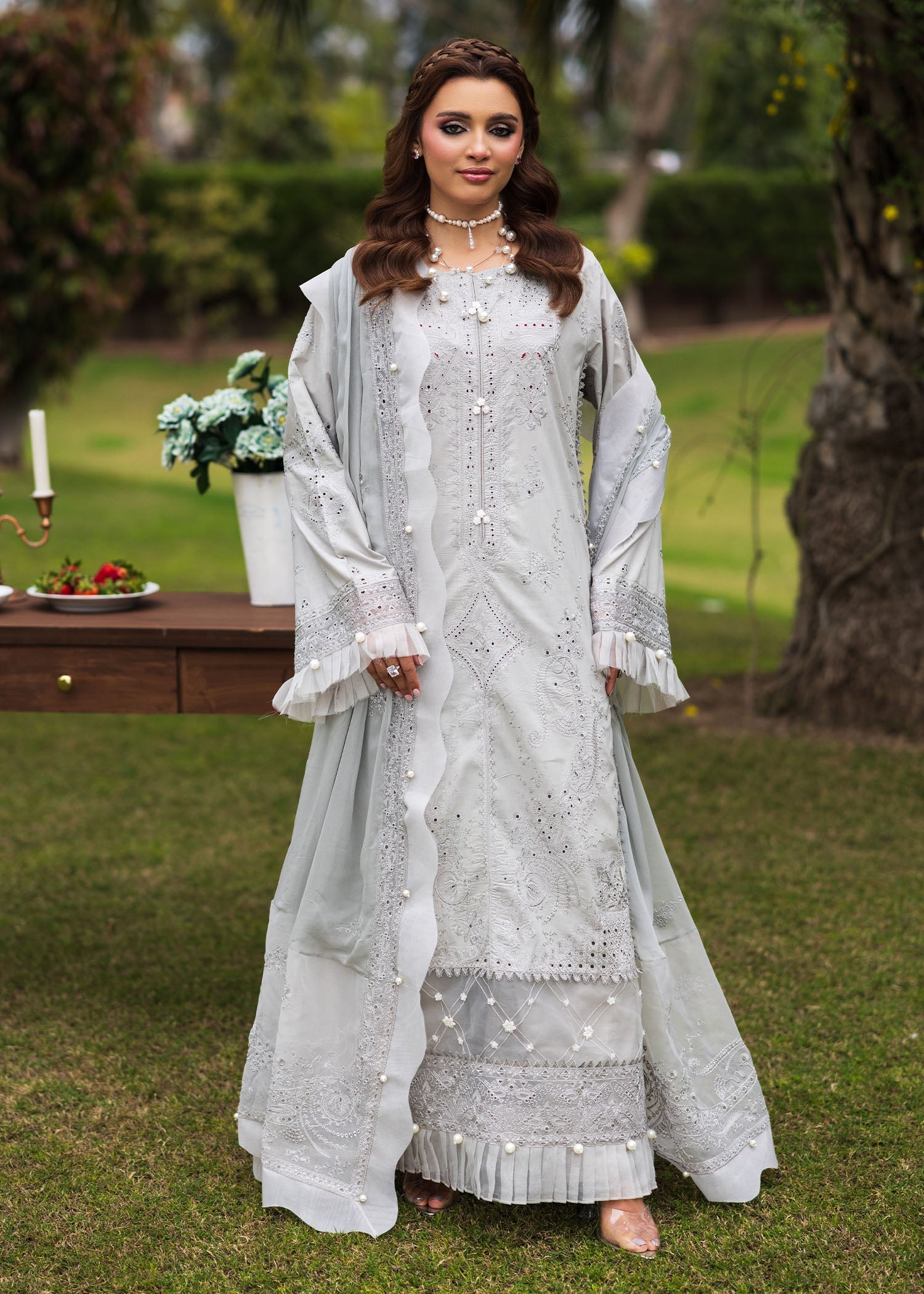 Bloom & Beyond - Paras By Pasha Unstitched 3 Piece Lawn Collection'2025-Ash Bloom
