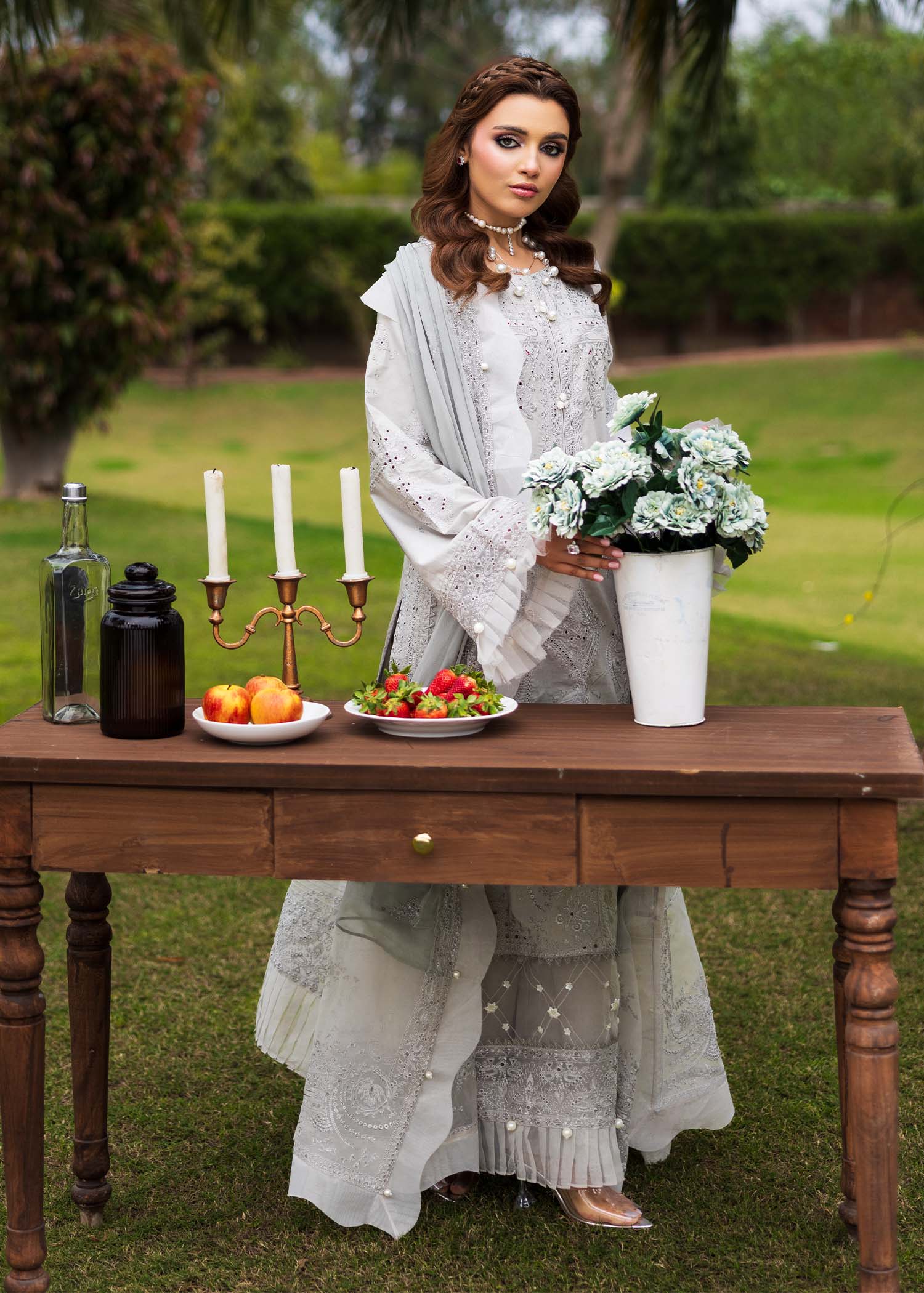 Bloom & Beyond - Paras By Pasha Unstitched 3 Piece Lawn Collection'2025-Ash Bloom