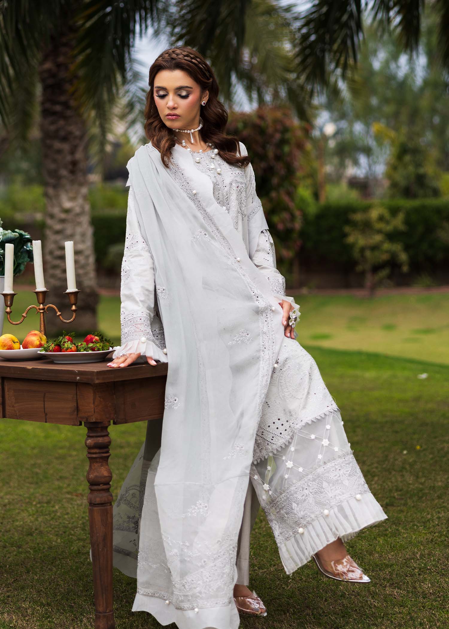 Bloom & Beyond - Paras By Pasha Unstitched 3 Piece Lawn Collection'2025-Ash Bloom