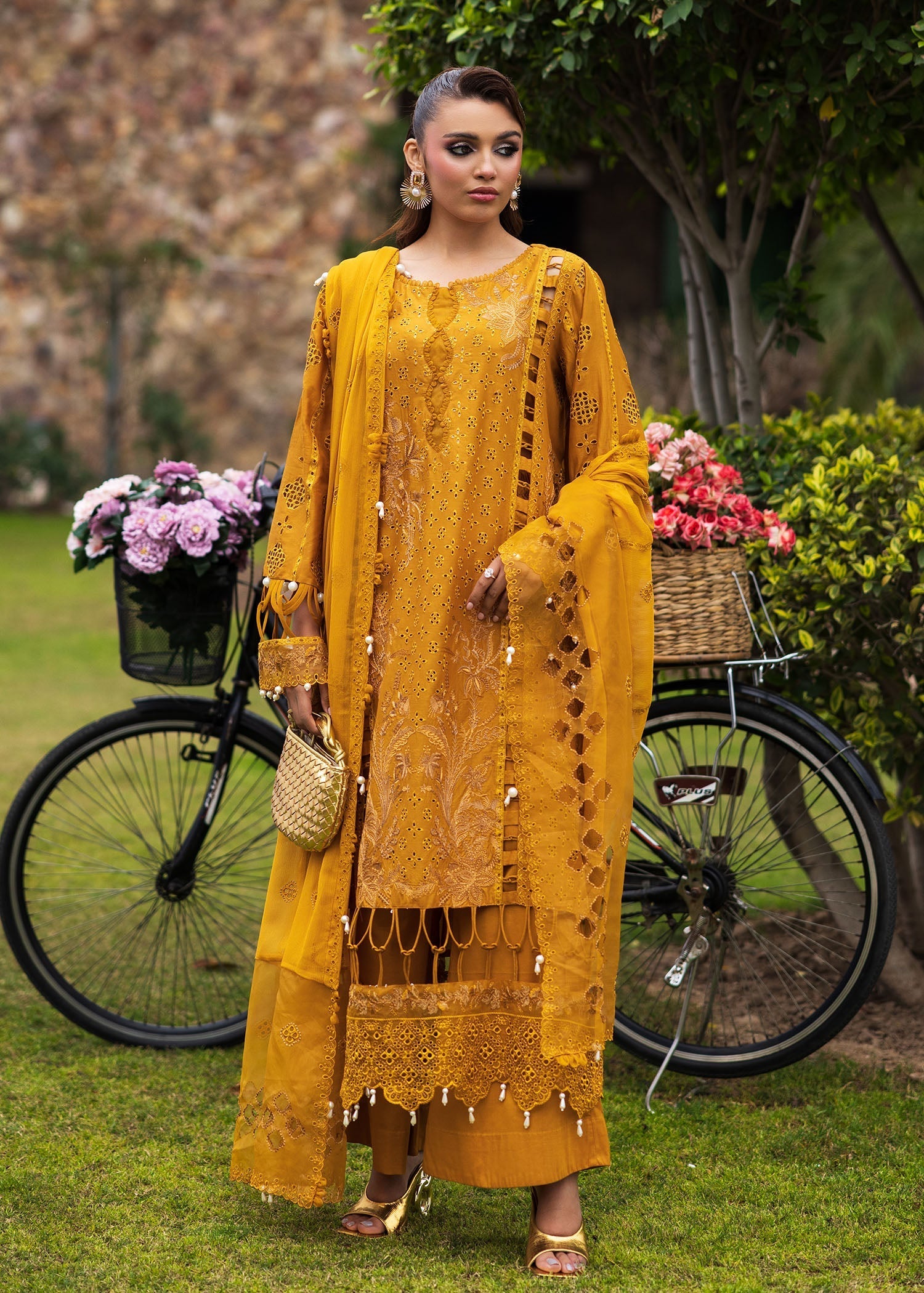 Bloom & Beyond - Paras By Pasha Unstitched 3 Piece Lawn Collection'2025-Marigold Bloom