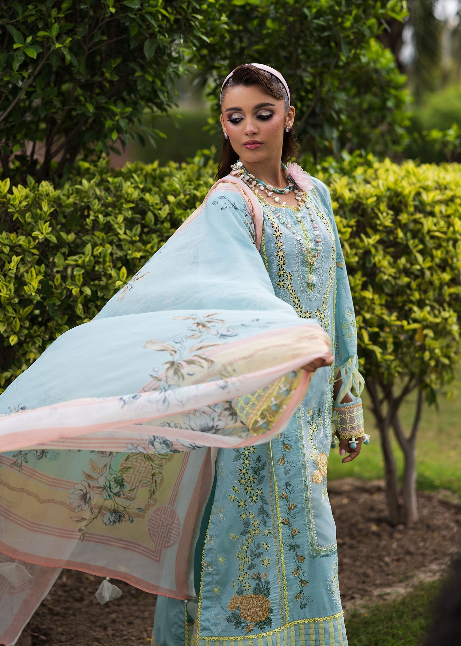 Bloom & Beyond - Paras By Pasha Unstitched 3 Piece Lawn Collection'2025-Crystal Bloom