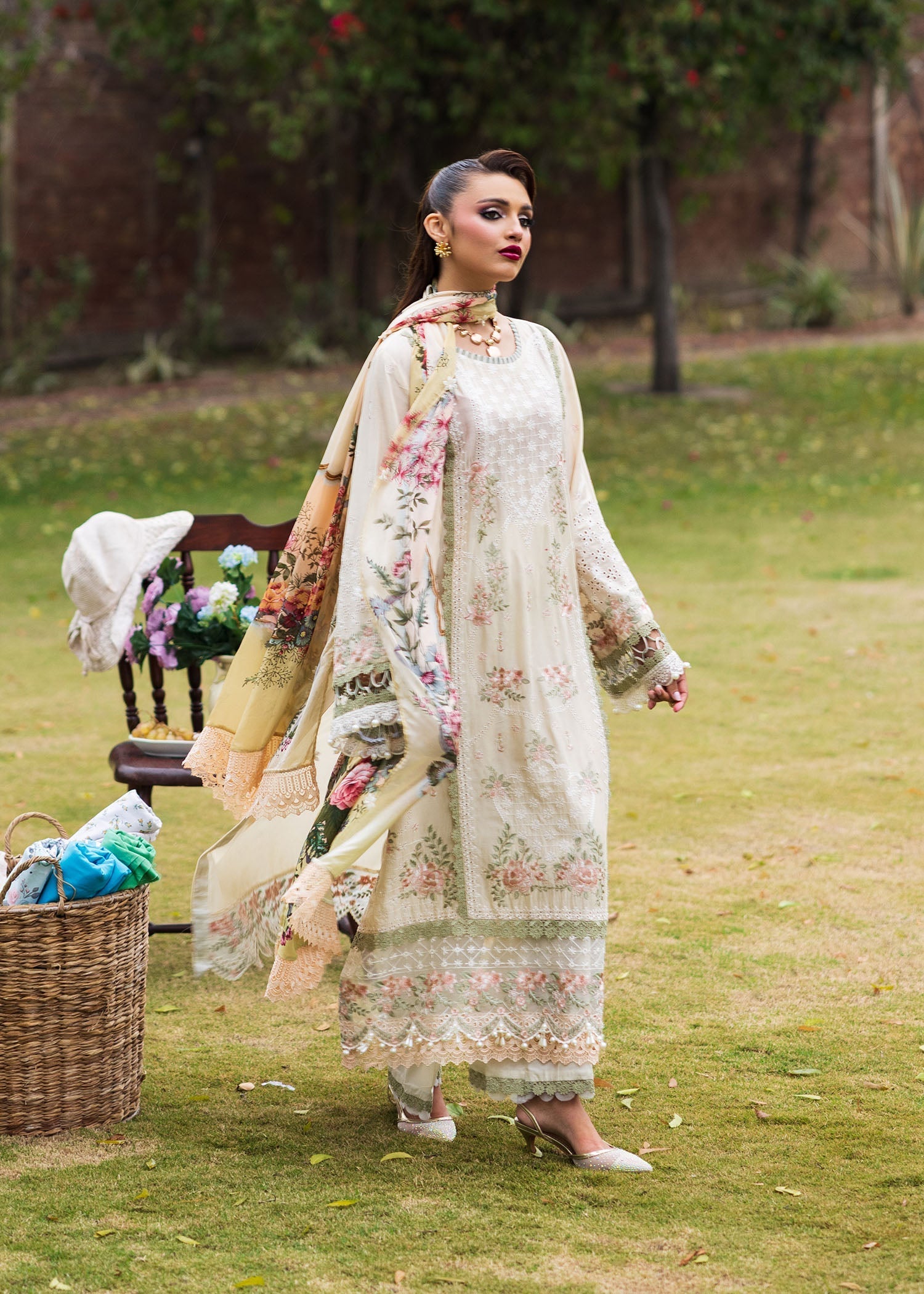 Bloom & Beyond - Paras By Pasha Unstitched 3 Piece Lawn Collection'2025-Snowdrop Bloom