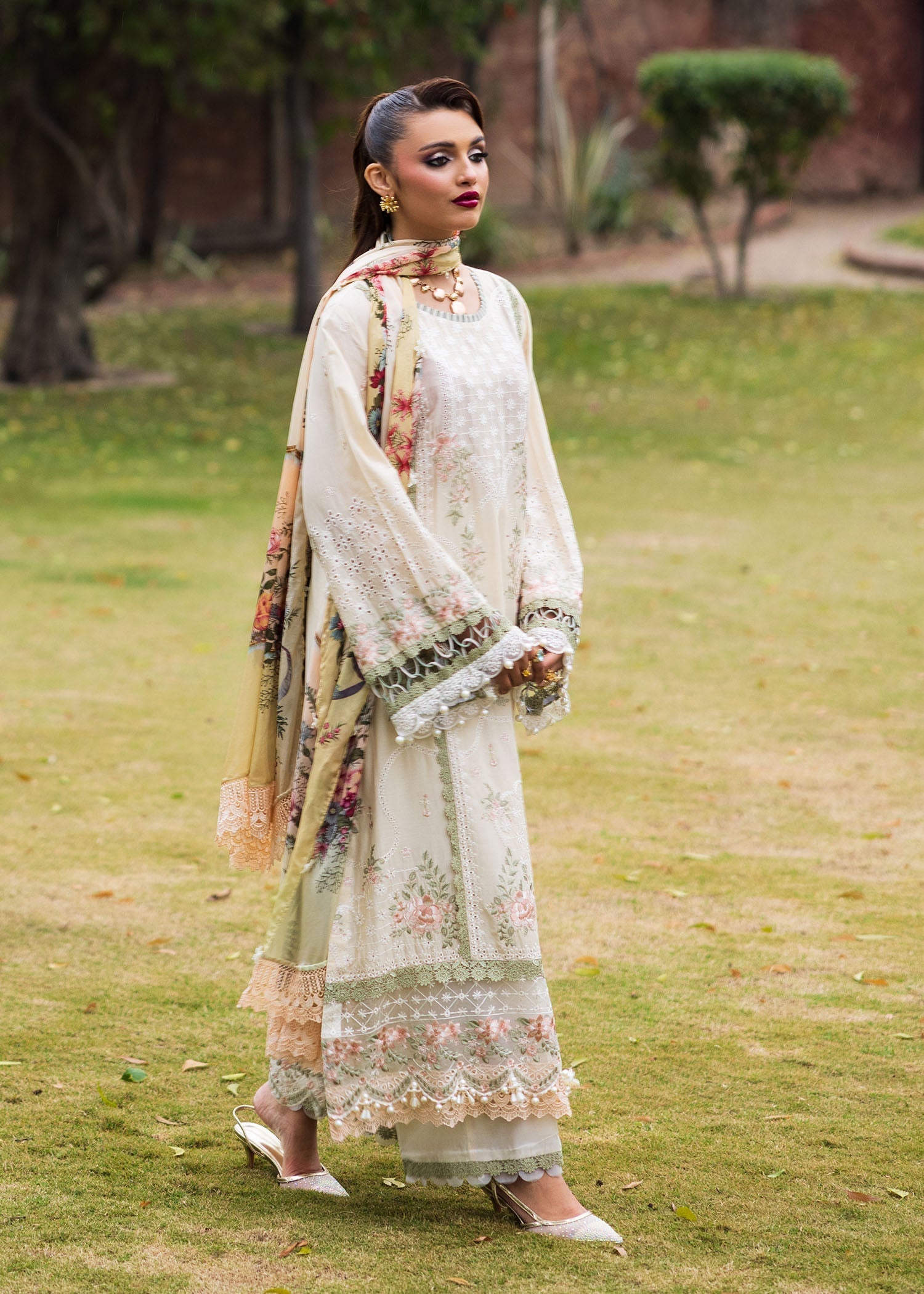 Bloom & Beyond - Paras By Pasha Unstitched 3 Piece Lawn Collection'2025-Snowdrop Bloom