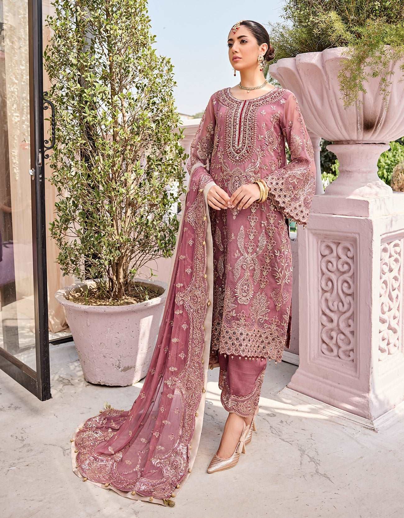 Emaan Adeel Unstitched 3 Piece Chiffon Eid Festive Collection'2023-FT-05
