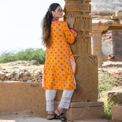 Urban Cut 1 Piece Printed  Cotton Stitched Kurta
