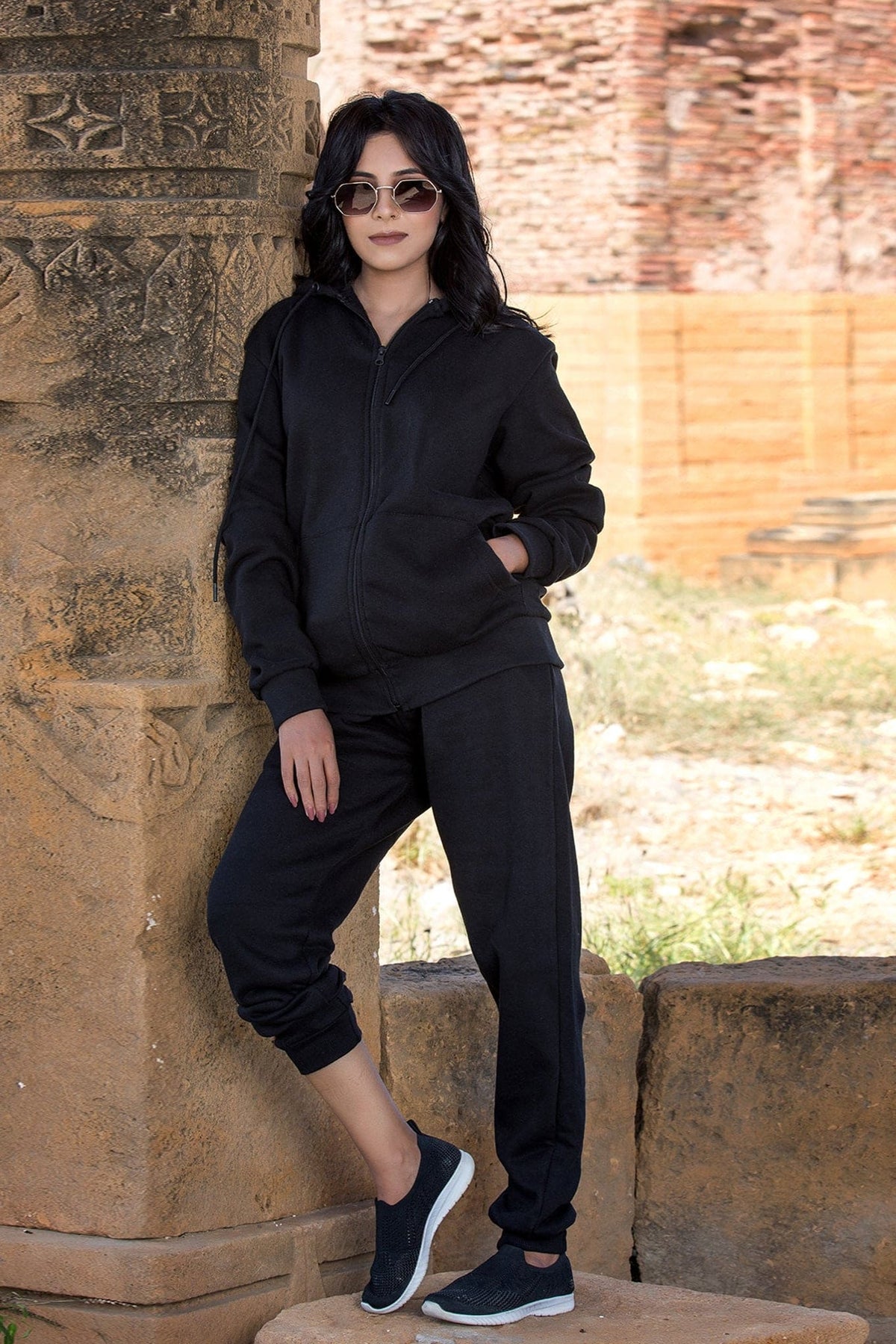 Urban Cut Cotton Fleece Jogger Pant Black 1 Piece
