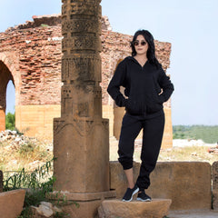 Urban Cut Comfy Zipper Hoodie black 1 piece
