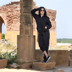 Urban Cut Comfy Zipper Hoodie black 1 piece