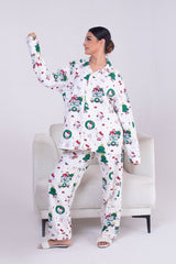 Urban Cut 2 Piece PJ Suit- Cotton Comfy Flannel ( Shirt  Trouser)