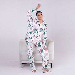 Urban Cut 2 Piece PJ Suit- Cotton Comfy Flannel ( Shirt  Trouser)