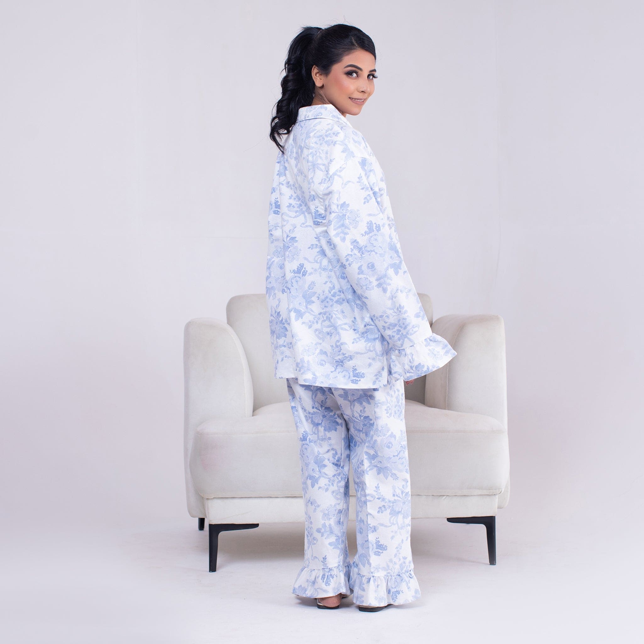 Urban Cut 2 Piece PJ Suit- Cotton Comfy Flannel ( Shirt  Trouser)