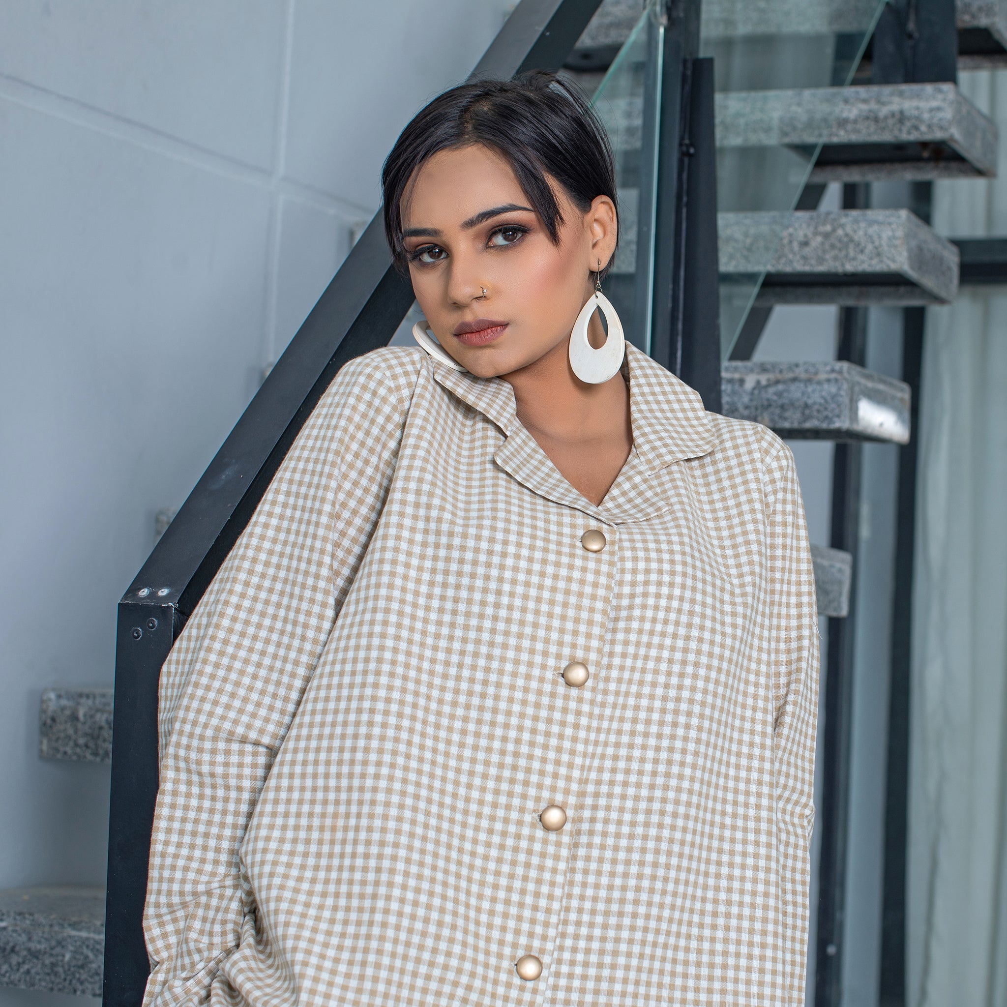 Urban Cut 2 Piece Cotton Yarn Dyed Co- Ord Set